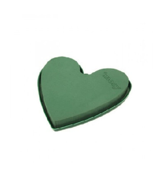 Mousse florale verte en forme de cœur | Hauteur 20 centimètres | Commande par 4 pièces