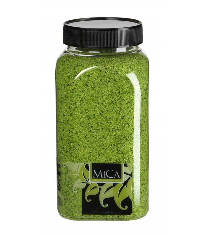 Apple green decorative sand in pot | Weight 1 kilogram | Available to order individually