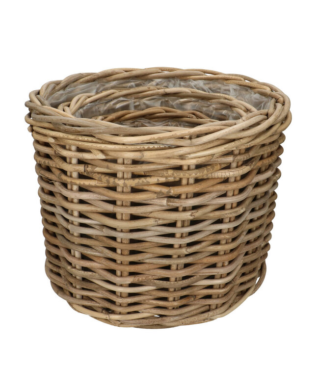 Mandwerk sets Rotan pot S/3 d37*31cm | Per stuk te bestellen