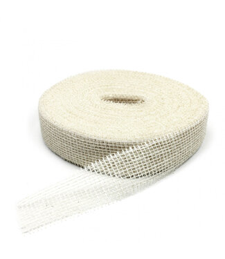 4A Wit jute lint | Breedte 50 millimeter | Lengte 40 meter   | Per stuk