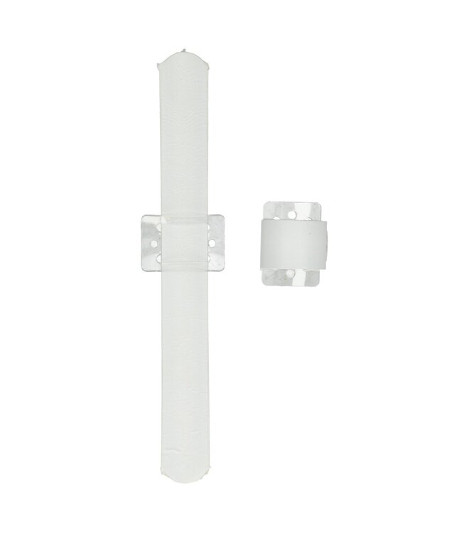 Witte bruiloft klikband armband | Per 2 stuks te bestellen