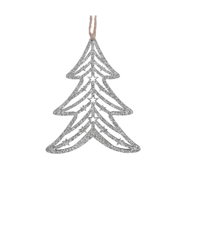 Kerst Deco hanger boom 08.5*10.5cm | Per 8 stuks te bestellen