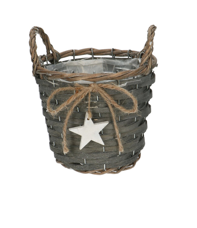 Kerst Mand pot ster d16*14cm | Per 10 stuks te bestellen