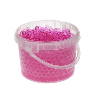 4A Rosa Deko-Gelperlen zum Garnieren | Perlendurchmesser 9 Millimeter | Inhalt Eimer 2,5 Liter | Pro Stück