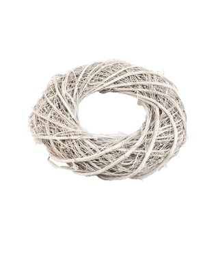 4A Couronne blanche de branches de saule | Diamètre 40 centimètres | Par pièce