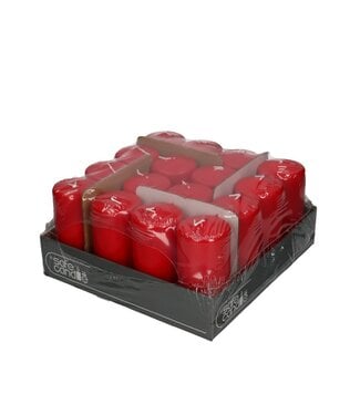 4A Red Safe Candle stumpfe Kerze | Durchmesser 6 Zentimeter | Höhe 12 Zentimeter | Pro 16 Stück