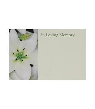 4A Labels Kaart 9 x 6 centimeter x50 Memory Lily  | Per stuk