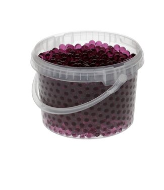 4A Perles de gel déco couleur fuchsia pour garniture | Diamètre de la perle 9 millimètres | Contenu du seau 2,5 litres | Par pièce