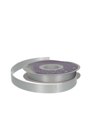 4A Silbernes Polysetaband | 19 Millimeter breit | Länge 91 Meter | Pro Stück