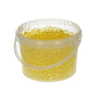 4A Yellow decorative gel pearls for garnishing | Pearl diameter 9 millimetres | Bucket content 2.5 litres | Per piece