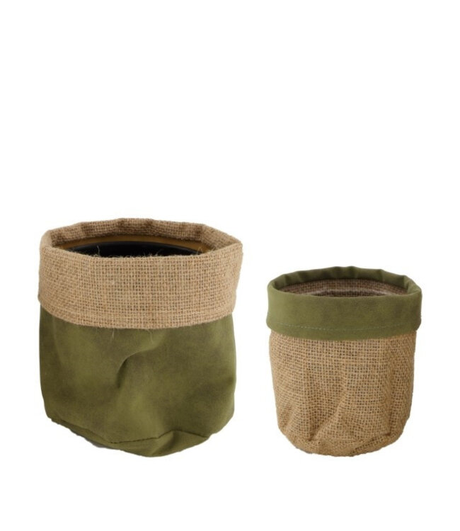 Potcovers Jute pot S/2 d14.5*14.5cm | Per stuk te bestellen