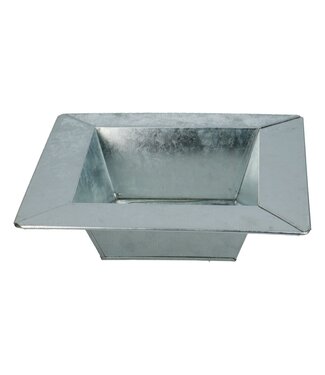 4A Zilverkleurige zinken schaal  | Diameter 20 centimeter | Hoogte 5 centimeter | Per 5 stuks