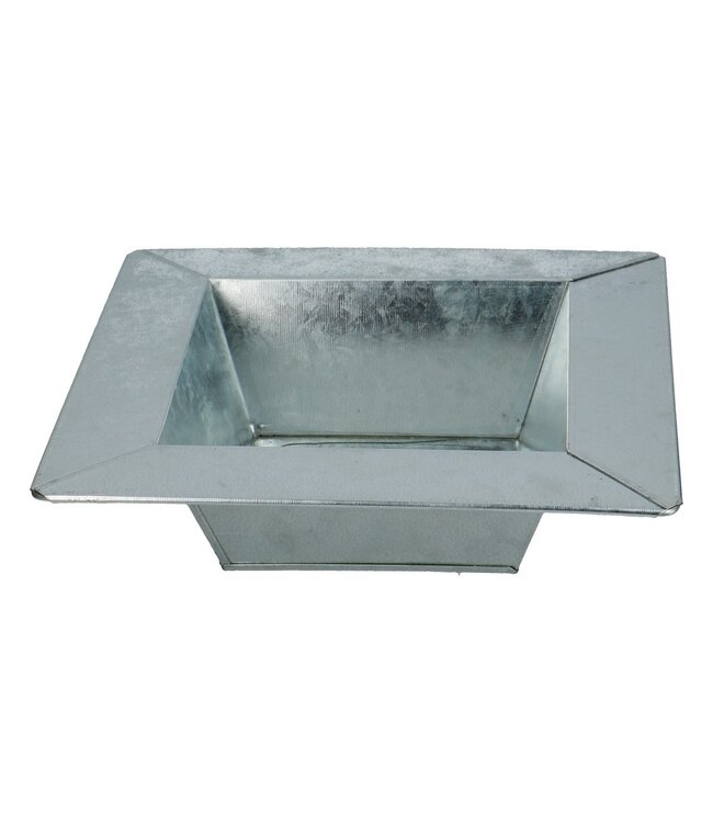 Zilverkleurige zinken schaal  | Diameter 20 centimeter | Hoogte 5 centimeter | Per 5 stuks te bestellen