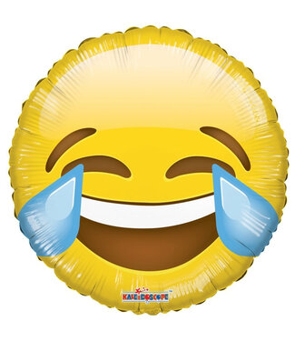 4A Gelber Folienballon lächelndes Emoji | Höhe 45 Zentimeter | Pro 10 Stück