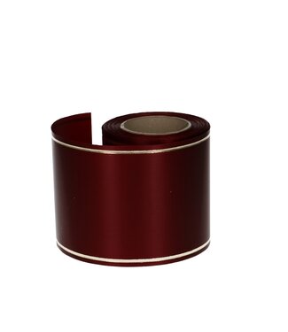 4A Burgunderrotes Satin-Maschinenband | 100 Millimeter breit | Länge 25 Meter | Pro Stück