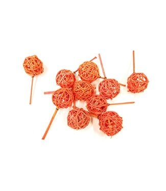 QC Bruce ball short stem 10pc in poly Orange | Per 8 stuks