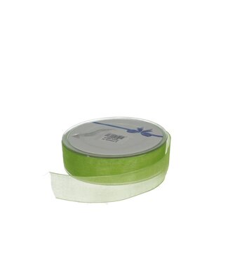 4A Apple green Organza ribbon | 25 millimetres wide | Length 50 metres | Per piece