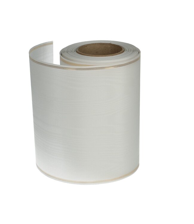 Wit Moireband lint | 150 millimeter breed | Lengte 25 meter  | Per stuk te bestellen