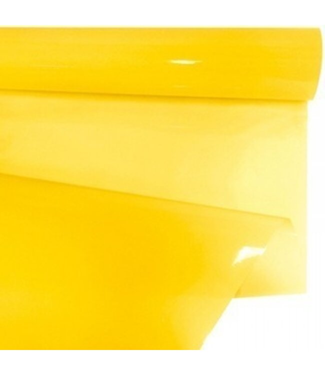 Gele Clayrbril folie op rol | Breedte 70 centimeter | Lengte 50 meter | Per rol te bestellen