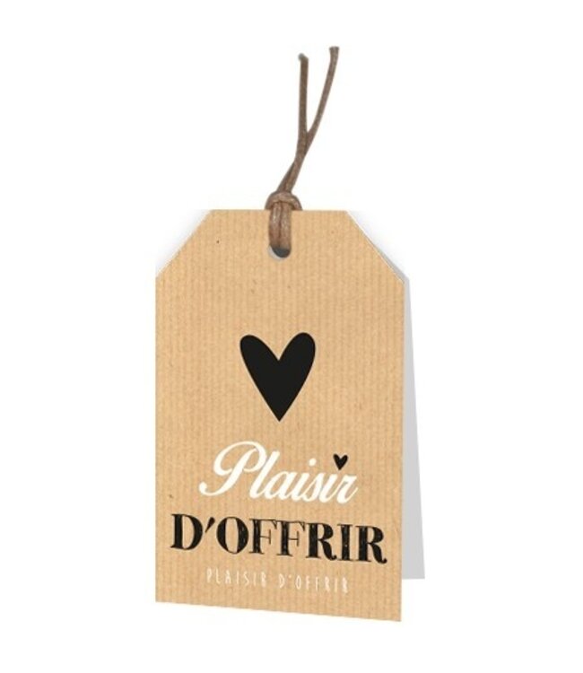 Braune Muttertags-Etiketten Plaisir | 5 Zentimeter breit | Höhe 8 Zentimeter | 12 Etiketten pro Packung | Pro Stück
