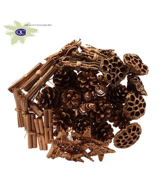 QC Bouquet artistique or antique | 40 feuillets sur bâtonnet | Longueur 50 centimètres | L'unité