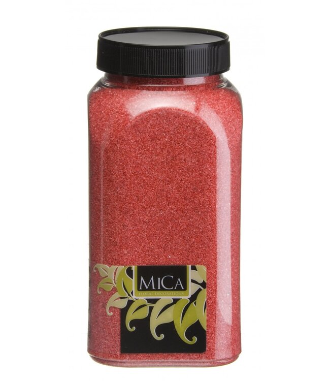 Rood garnering zand in pot | Gewicht 1 kilogram | Per stuk te bestellen