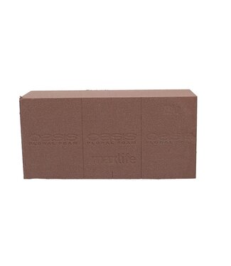 4A Bruin Oasis biologisch afbreekbaar steekschuim  floral brick | Afmetingen 23 x 11 x 8 centimeter  | Per 20 stuks