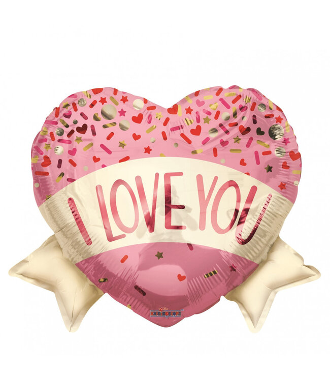 Moederdag Ballon I Love You Heart 45cm | Per 10 stuks te bestellen