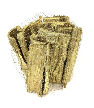 QC Poplar bark 500gr in net Gold | Per 4 stuks