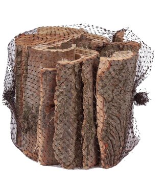 QC Poplar bark | Gewicht 500 gram r in net Natural | Per 4 stuks