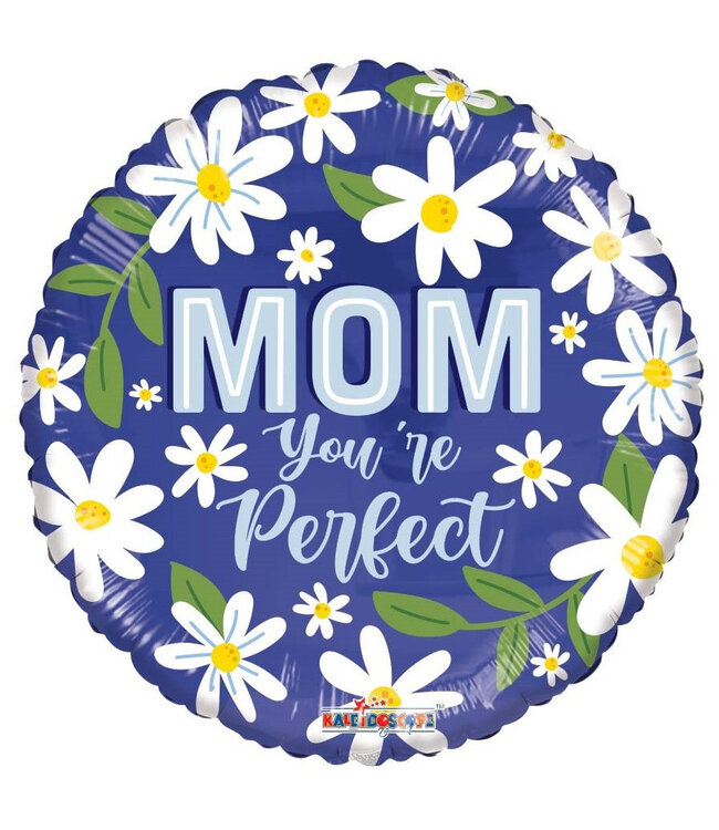 Ballon kaléidoscope en papier d'aluminium Mom You're Perfect | Hauteur 45 centimètres | Commande par 10 ballons