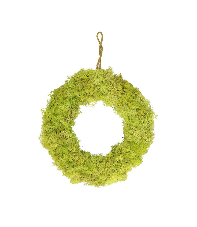 Light green wreath of reindeer moss | Diameter 30 centimetres | Order per wreath