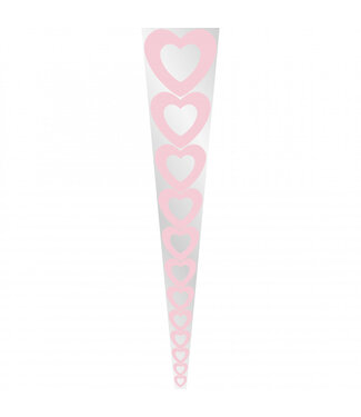 4A Moederdag Hoes 1Roos Heart 54*12*3cm x50  | Per stuk