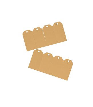 4A Étiquette de prix brun naturel | Largeur 5,5 centimètres | Hauteur 11 centimètres | Par 250 pièces