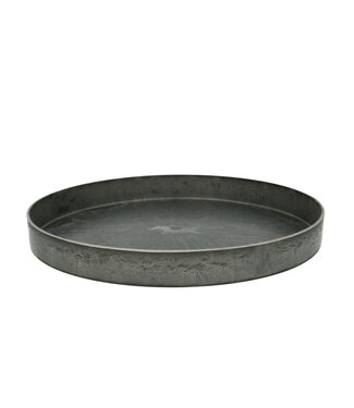 4A Assiette en mélamine plastique gris | Diamètre 27 centimètres | Hauteur 3 centimètres | Par 8 pièces