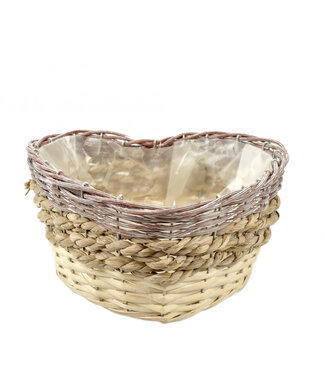 4A Moederdag Mand Hart willow d31*13cm | Per 4 stuks