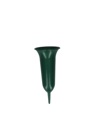 4A Donkergroene kunststof Grafvaas | Diameter 10 centimeter | Hoogte 26 centimeter | Per 5 stuks