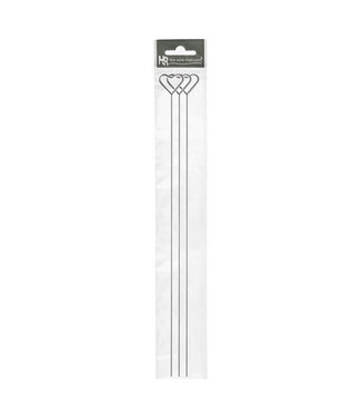 4A Zilverkleurige hartvormige bruiloft kaarthouder |  Lengte 40 centimeter | Per 3 stuks