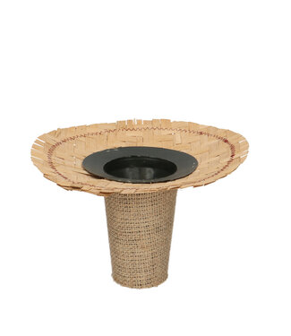 4A Boekethouder Jute bamboe d20*12cm ( x 10 )