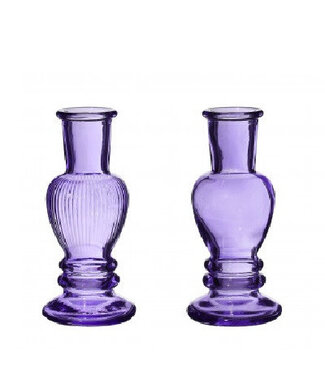 4A Glas Candle vaas d05.5*12cm ass. | Per 12 stuks