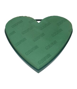 4A Cœur en mousse florale Oasis Naylorbase vert | Diamètre 43 centimètres | Par 2 pièces