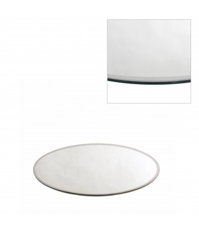 Glas Bord spiegel rond d25cm | Per 6 stuks te bestellen