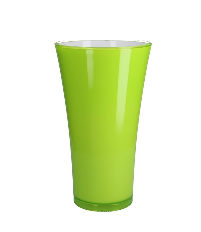 Appelgroene Fizzy kunststof vaas | Diameter 20 centimeter | Hoogte 35 centimeter | Per stuk te bestellen