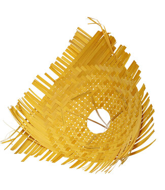 4A Yellow Braided Bamboo Bouquet Holder | Diameter 34 centimetres | Per 6 pieces