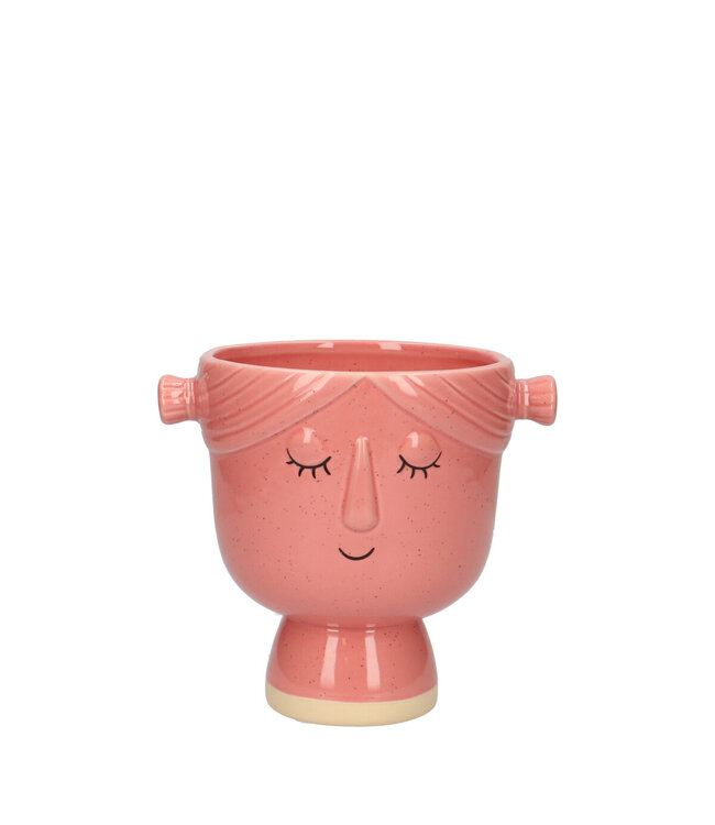 Keramiek Pot gezicht/voet d12*14cm | Per 6 stuks te bestellen