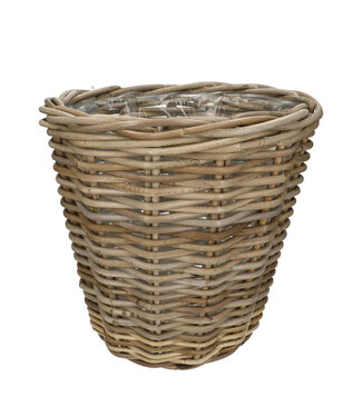 4A Mandwerk rotan Vaas emmer 10L d33*31cm  | Per stuk