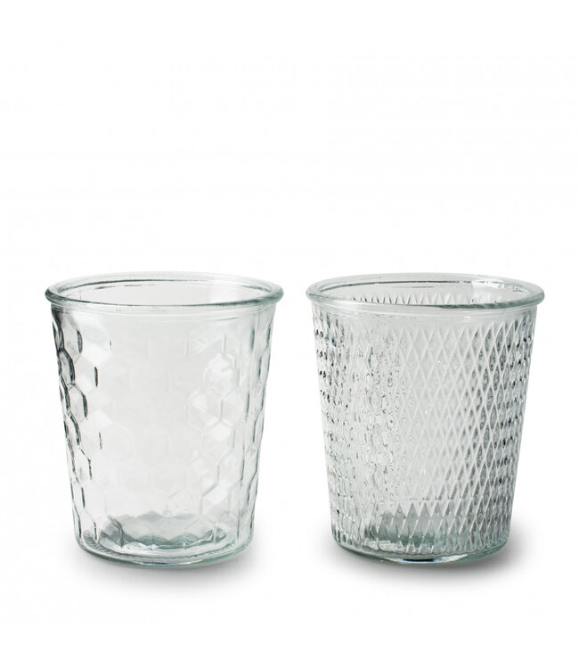 Glas Retro vaas d14*15cm | Per 12 stuks te bestellen