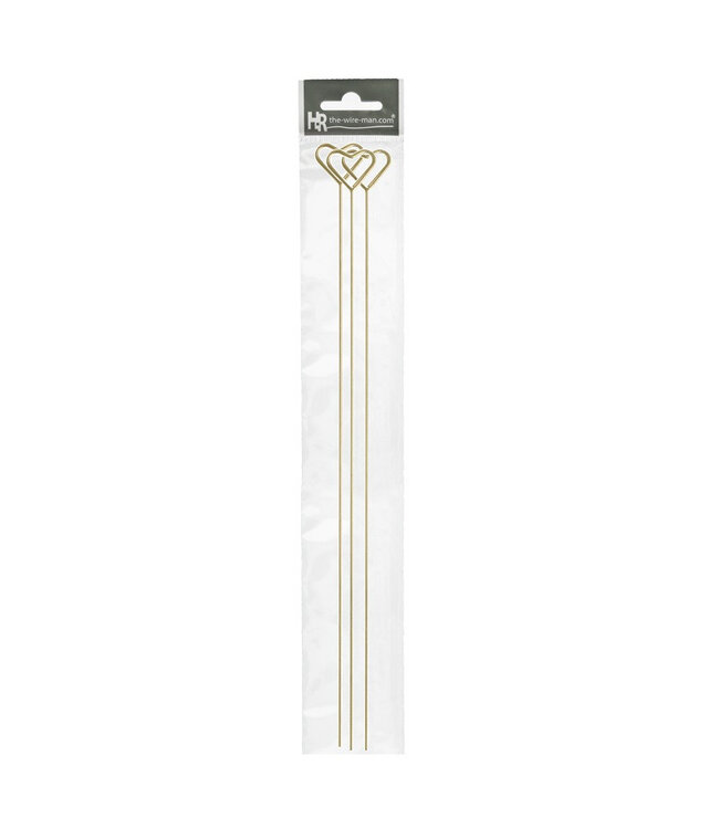 Gold-coloured heart-shaped wedding card holder | Length 40 centimetres | Available to order in sets of 3
