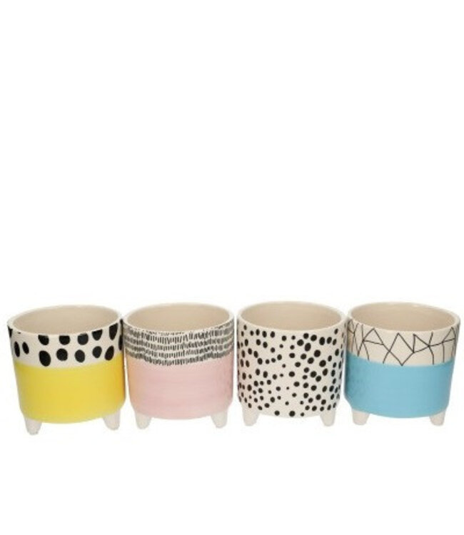 Keramiek Pot/voet print d10*12cm | Per 12 stuks te bestellen