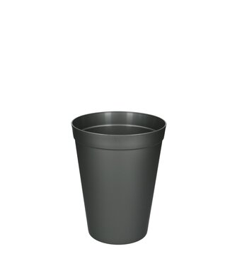 4A Grijze kunststof vaas | Diameter 18 centimeter | Hoogte 23 centimeter | Inhoud 3.5 liter | Per stuk